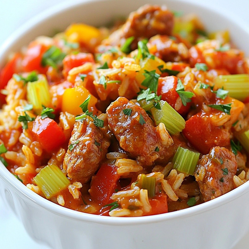 Hearty One-Pot Recipes Turkey Sausage Jambalaya Delight