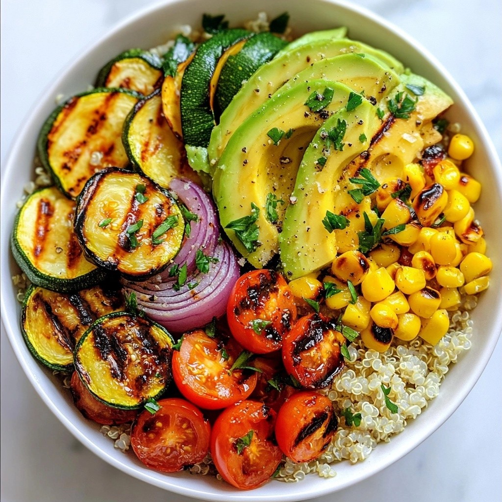 Colorful Healthy Dinners Grilled Veggie Quinoa Bowls