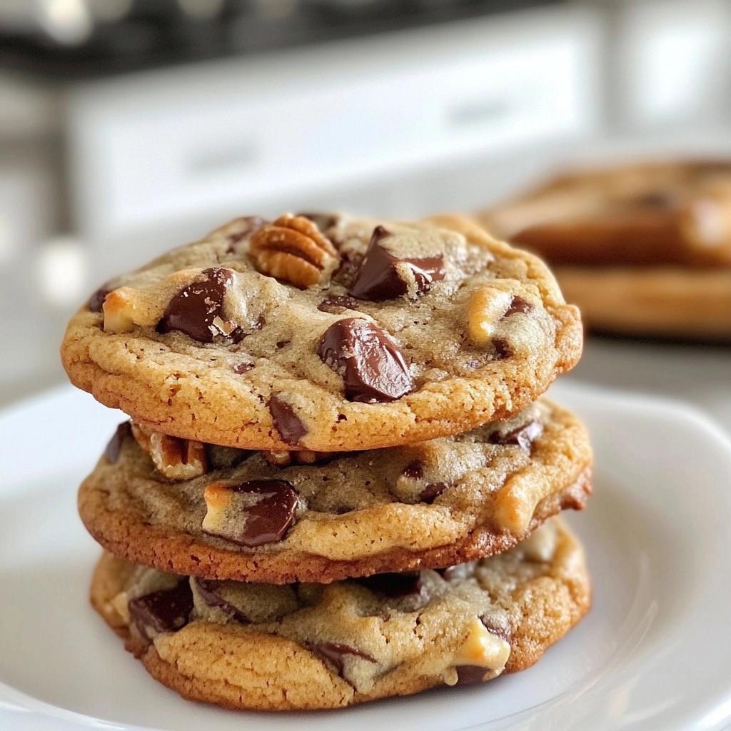 Chewy Dark Chocolate Chip Pecan Cookies Delight