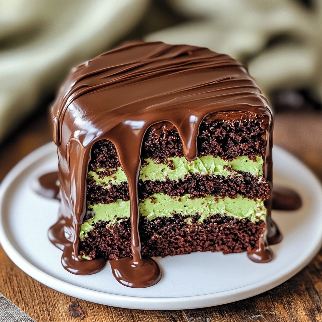 Fluffy Chocolate Mint Layer Cake with Ganache Delight