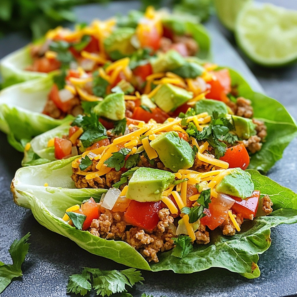 Turkey Taco Lettuce Wraps Savory and Easy Meal