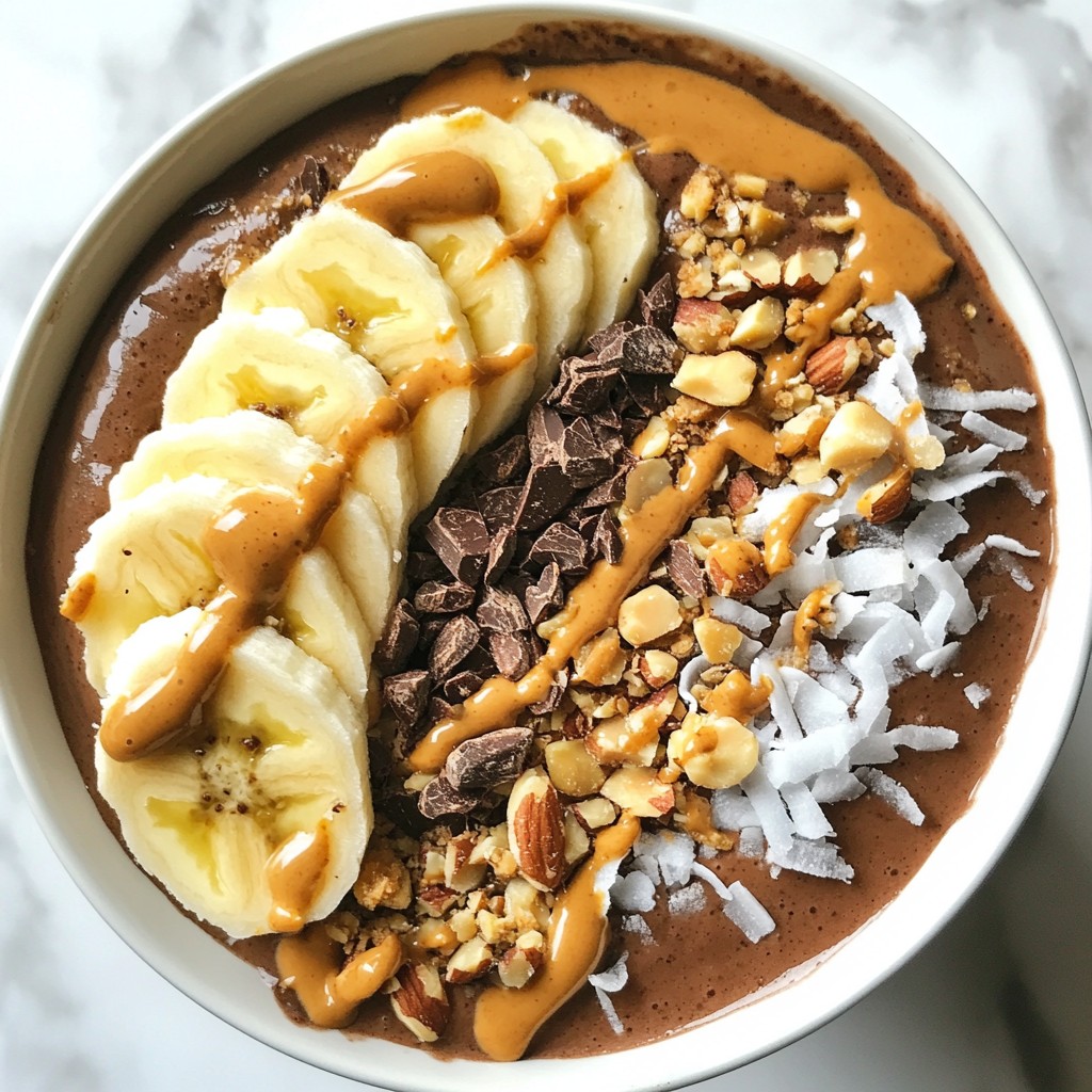 Chocolate Peanut Butter Smoothie Bowl Delightful Treat
