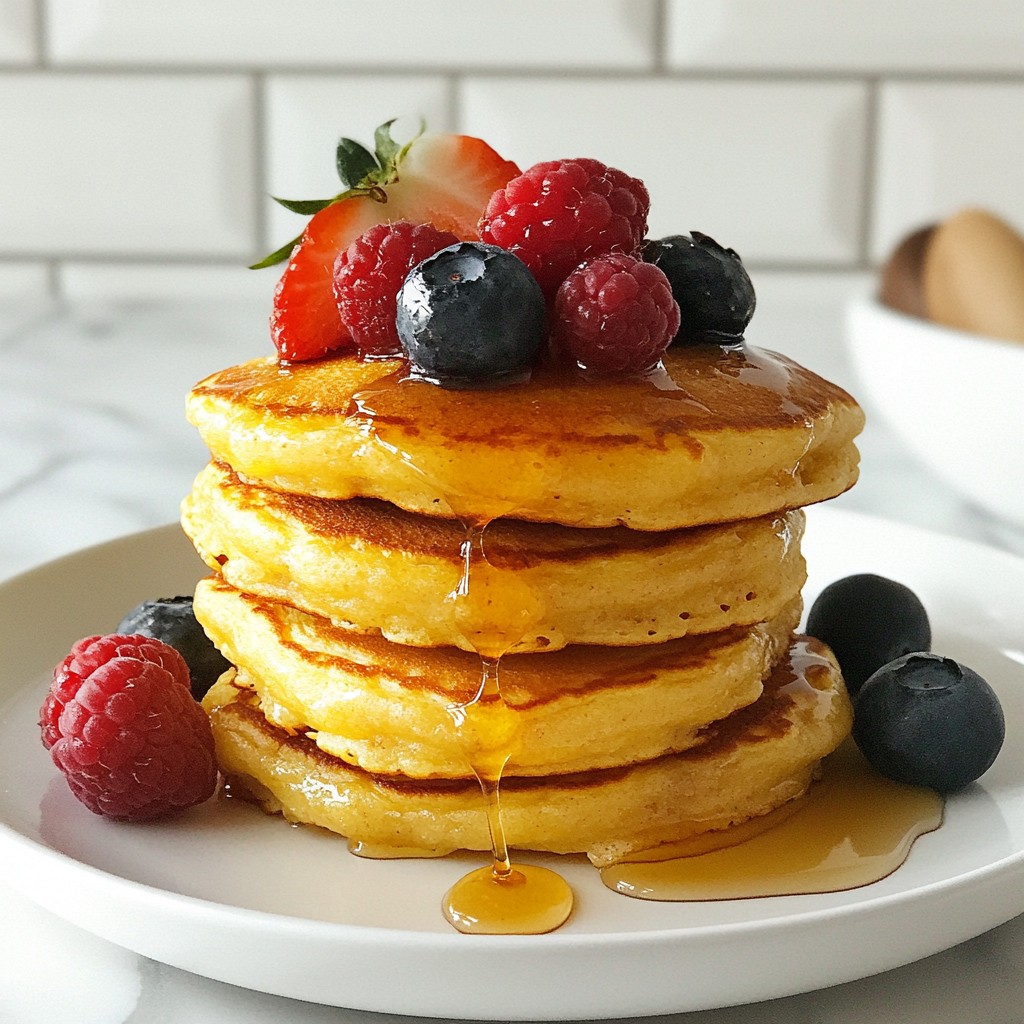 Fluffy Low-Carb Almond Pancakes Easy Breakfast Recipe