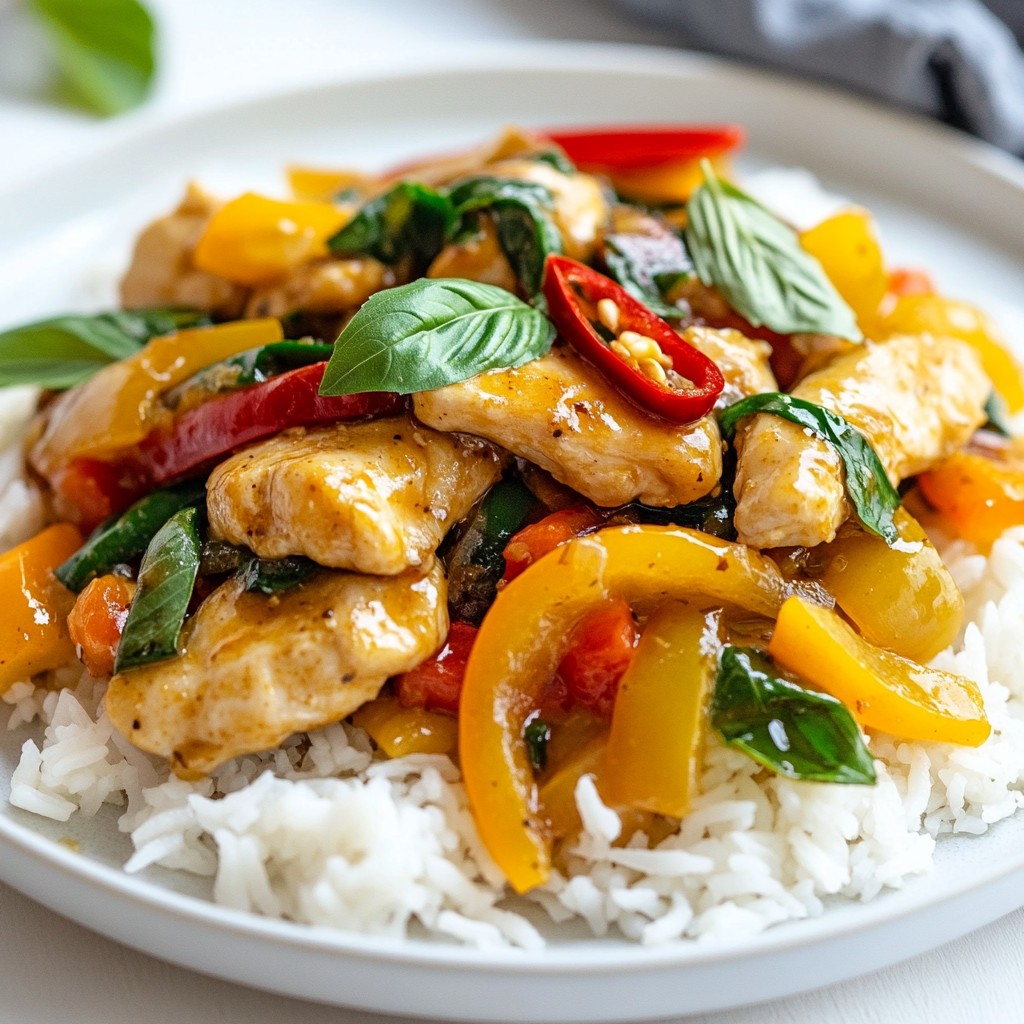 Thai Basil Chicken Stir Fry Flavorful Dinner Delight