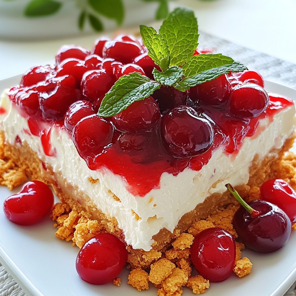 Cherry Cheesecake Icebox Cake Delicious Dessert Treat