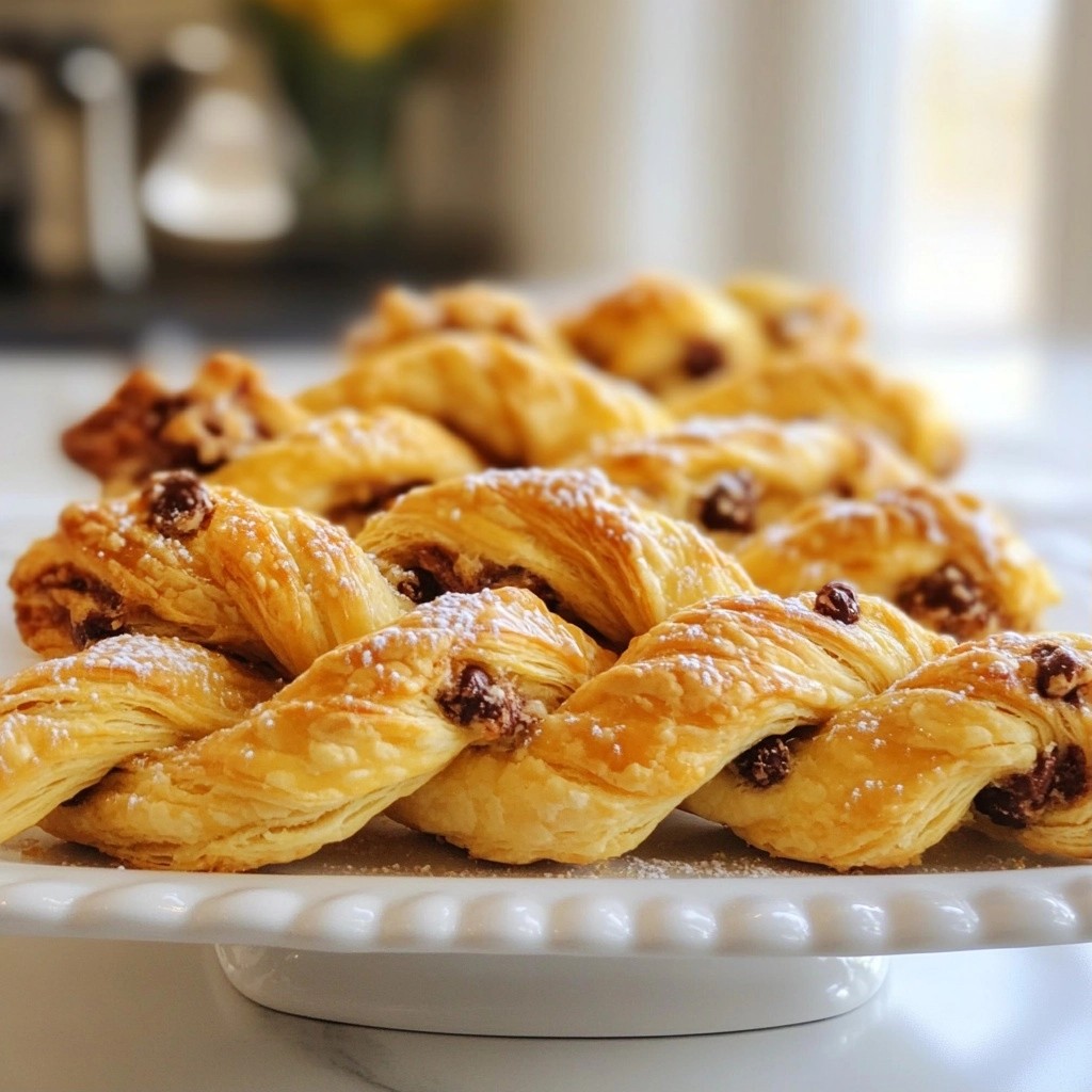 Puff Pastry Chocolate Chip Twists Easy and Tasty Treat