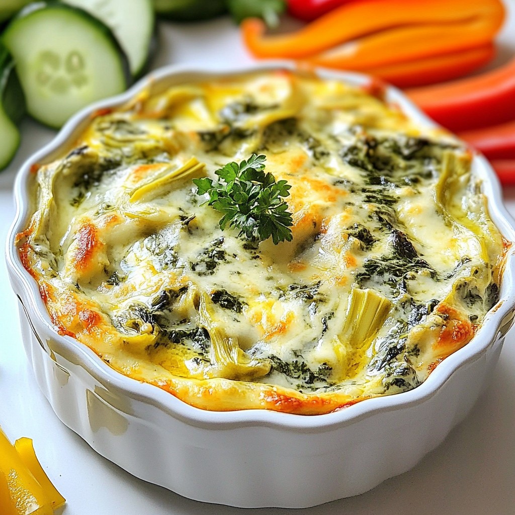 Cheesy Keto Spinach and Artichoke Dip Delight