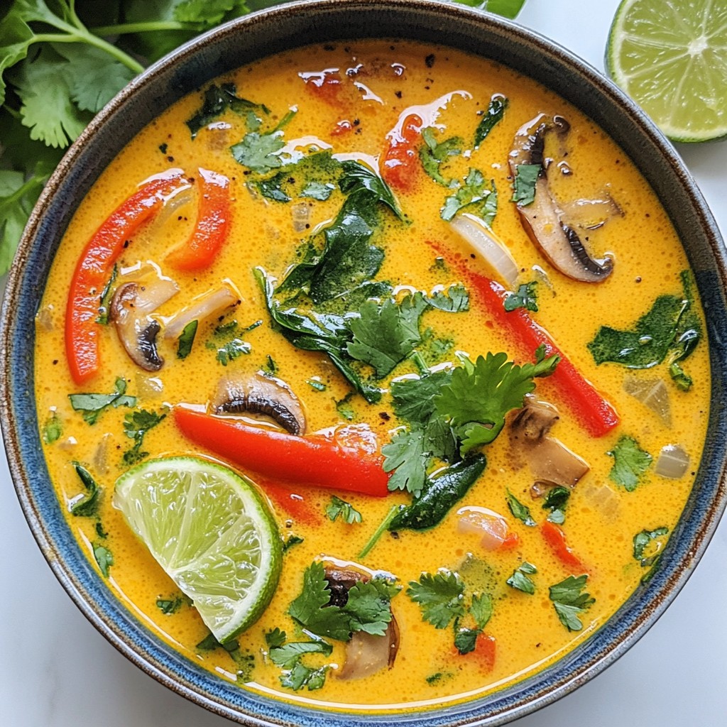 Thai Coconut Curry Soup Creamy and Flavorful Comfort