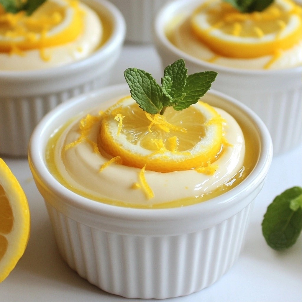 Silky Sugar-Free Lemon Mousse Cups Delightful Treat