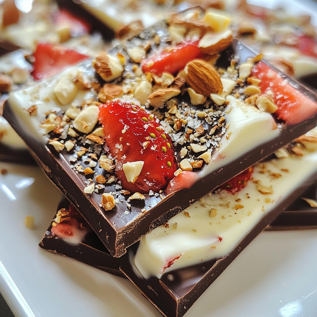 Chocolate Covered Strawberry Bark Delightful Treat