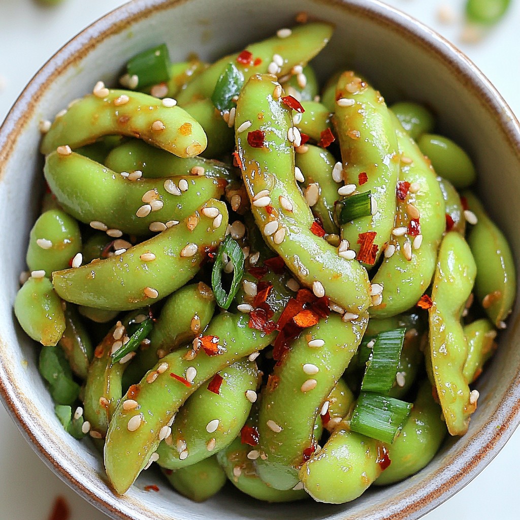 Spicy Garlic Edamame Bold and Flavorful Snack Idea