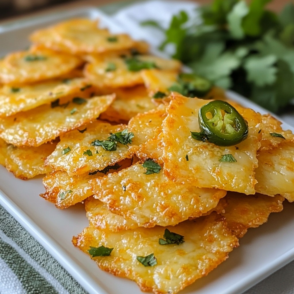 Crunchy Keto Jalapeño Cheese Crisps Tasty Snack Idea