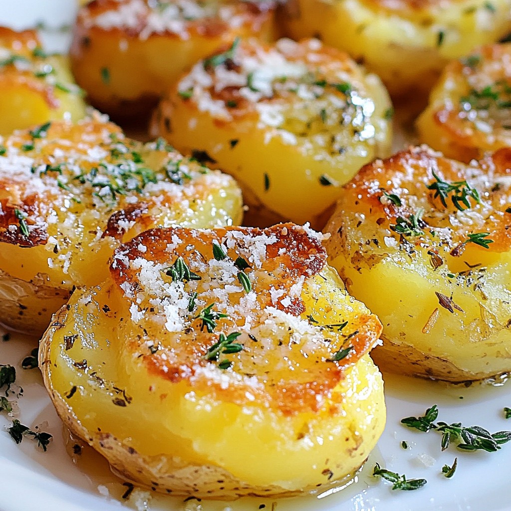 Garlic Herb Butter Smashed Potatoes Savory Delight