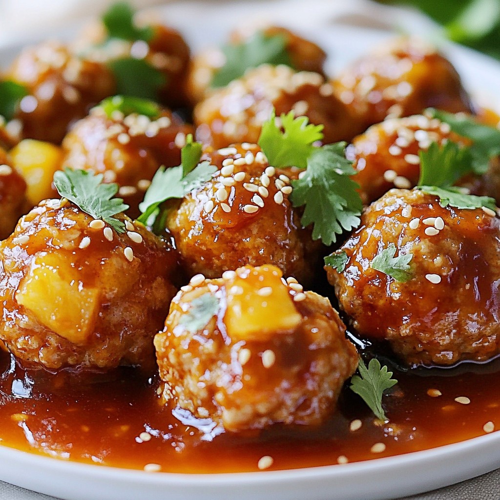 Sweet Chili Pineapple Meatballs Quick and Easy Recipe