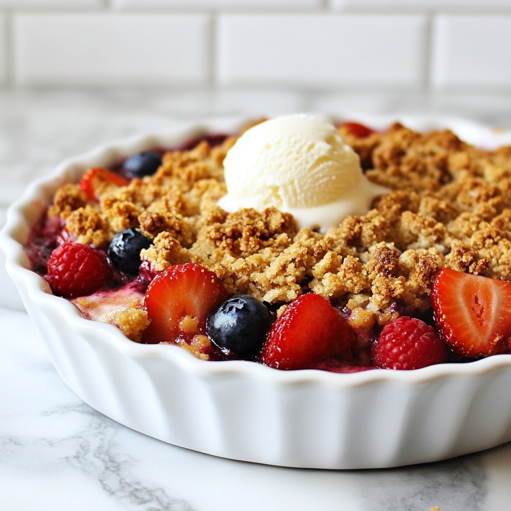 Triple Berry Crisp Juicy and Flavorful Dessert Treat