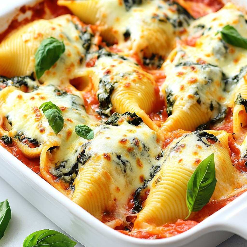 Stuffed Spinach & Ricotta Shells Flavorful Dinner Idea