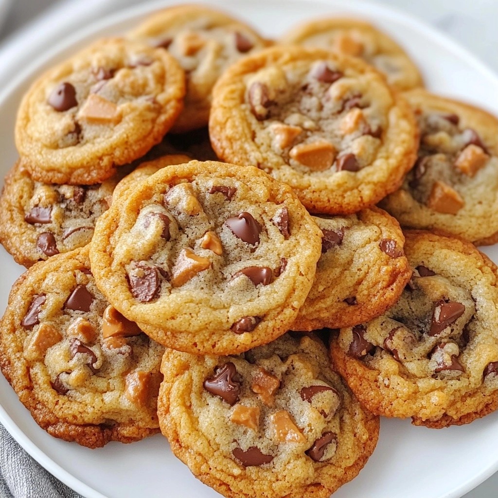 Crispy Chocolate Chip Toffee Cookies Delightful Treat