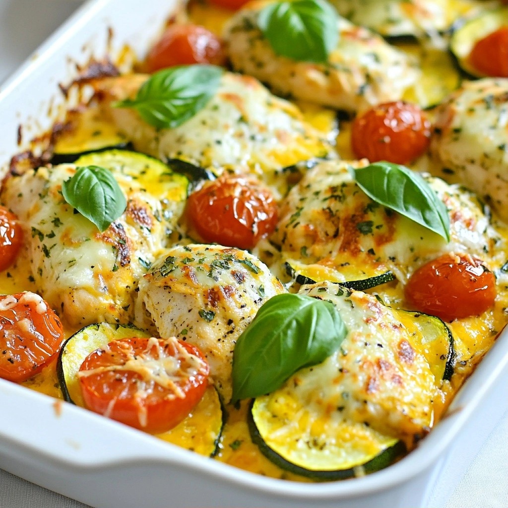 Easy Keto Chicken and Zucchini Bake Simple Recipe