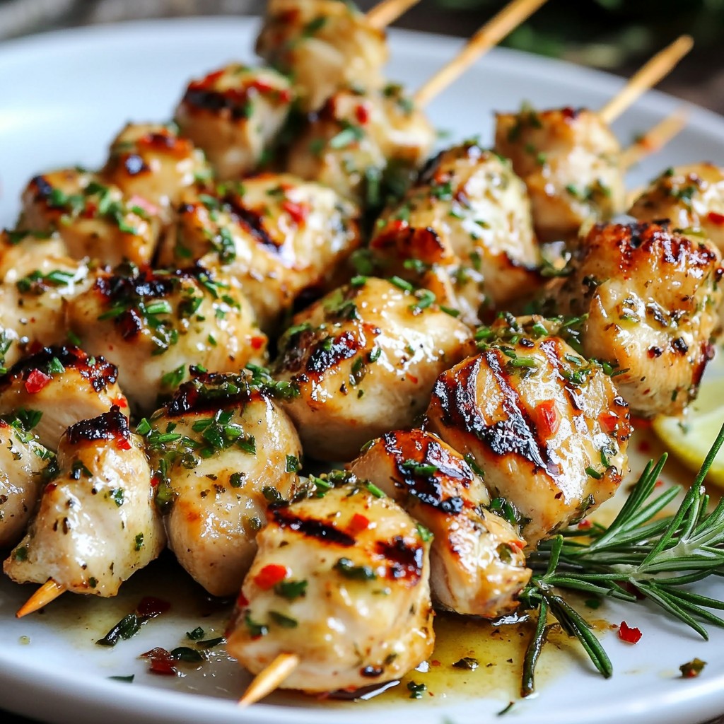 Savory Keto Garlic Herb Chicken Skewers Delight