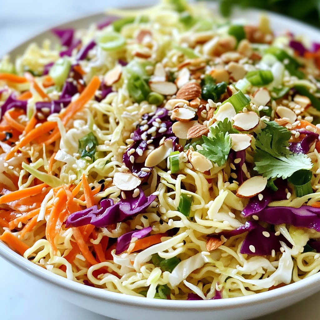 Crunchy Asian Ramen Salad Fresh and Flavorful Dish