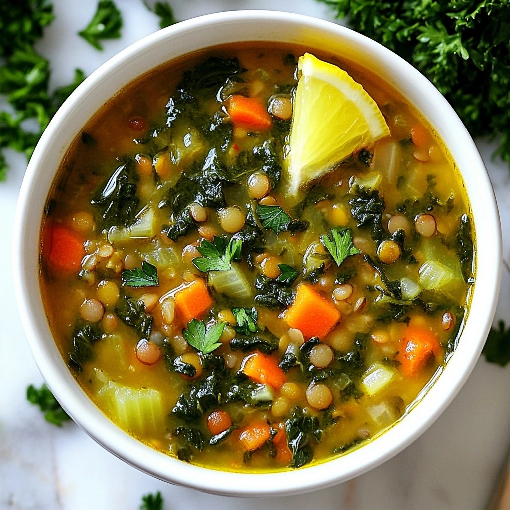 Nutritious Healthy Dinners Spinach and Lentil Soup Recipe