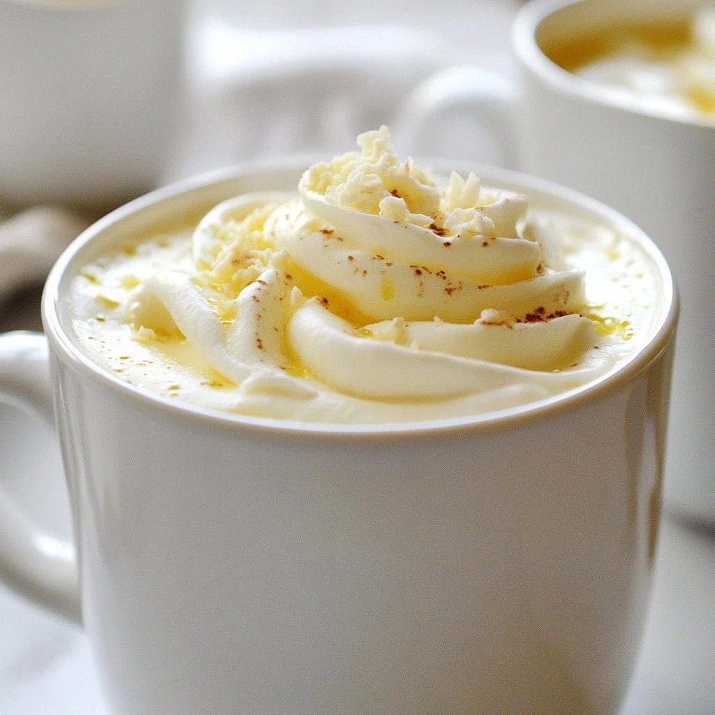Rich White Chocolate Vanilla Hot Chocolate Recipe