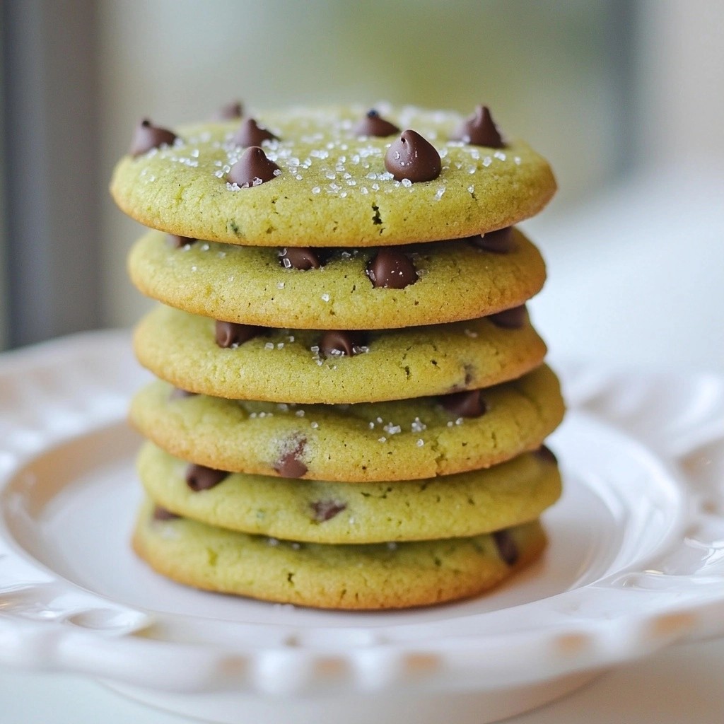 Soft Chocolate Chip Matcha Sugar Cookies Delight