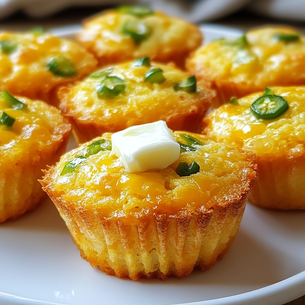 Cheddar Jalapeño Cornbread Muffins Packed with Flavor