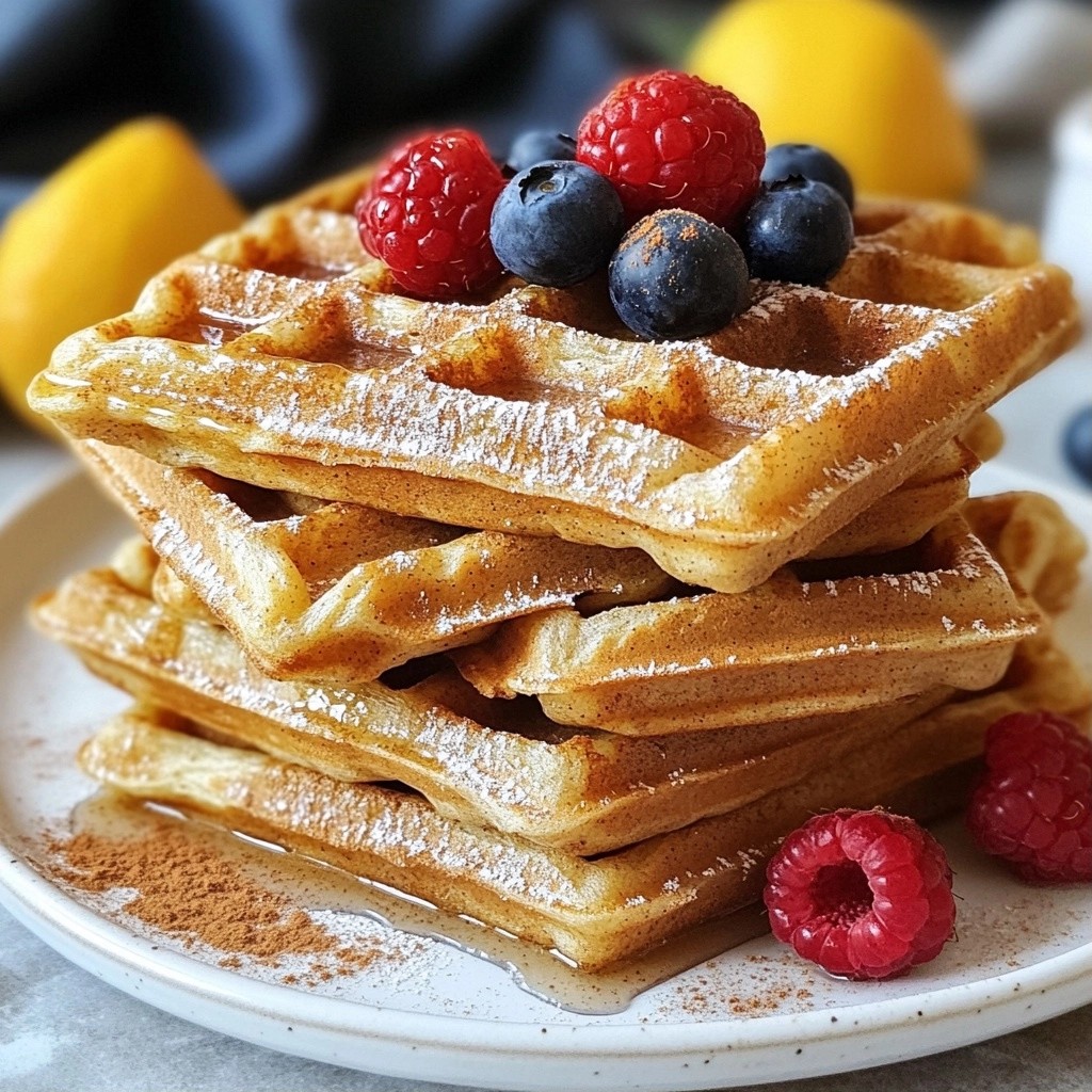 Fluffy Keto Cinnamon Spice Waffles Easy and Tasty Recipe