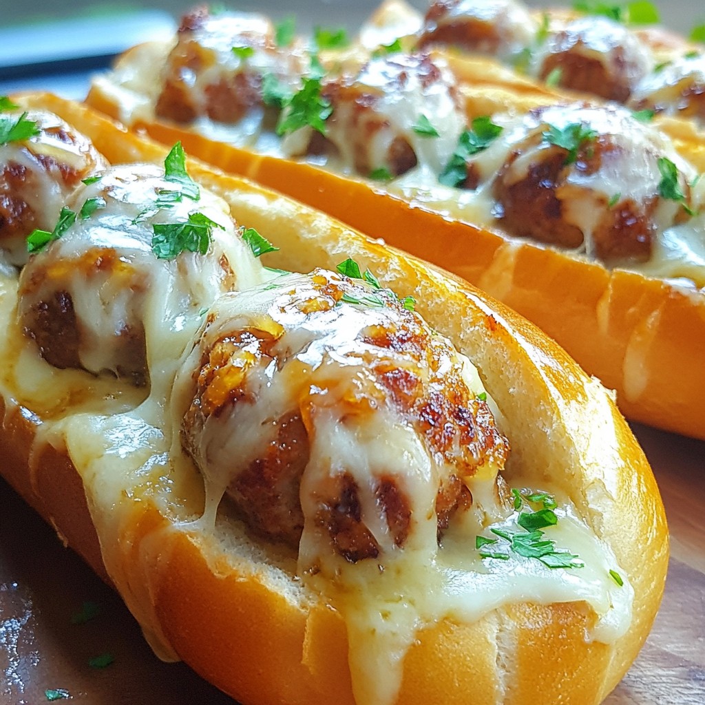 Honey Garlic Turkey Meatball Subs Delightful Recipe