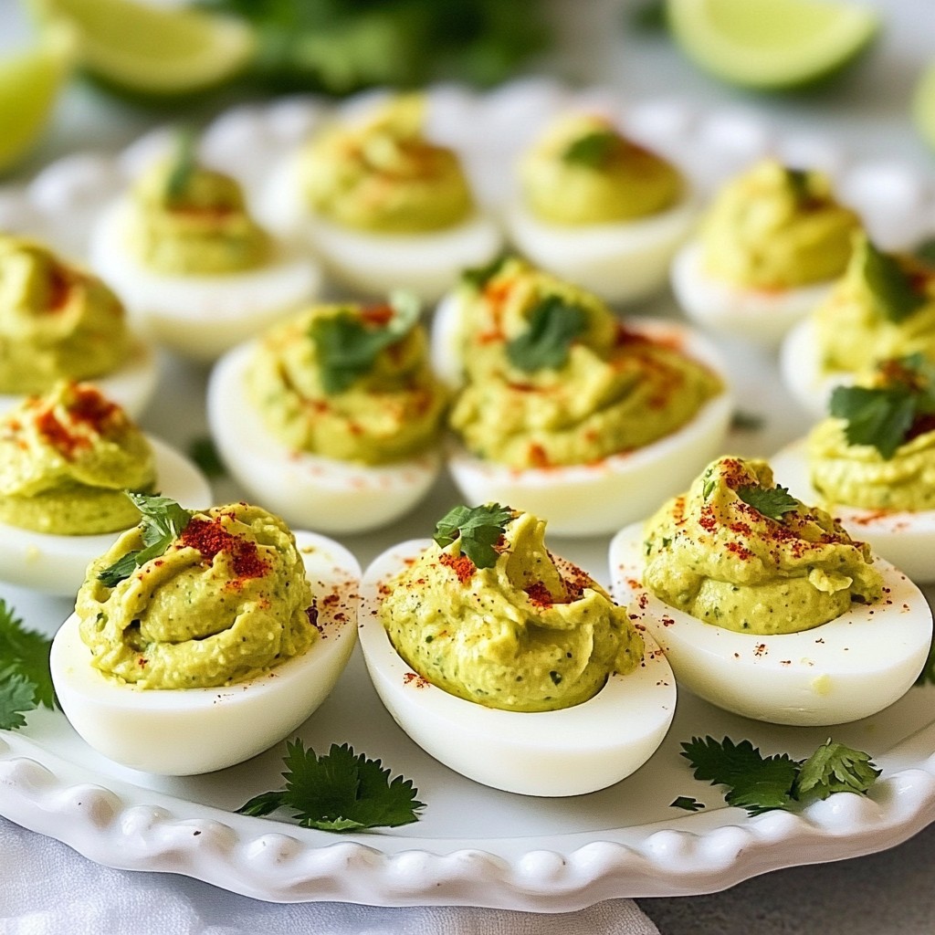 Avocado Lime Deviled Eggs Creamy and Flavorful Treat