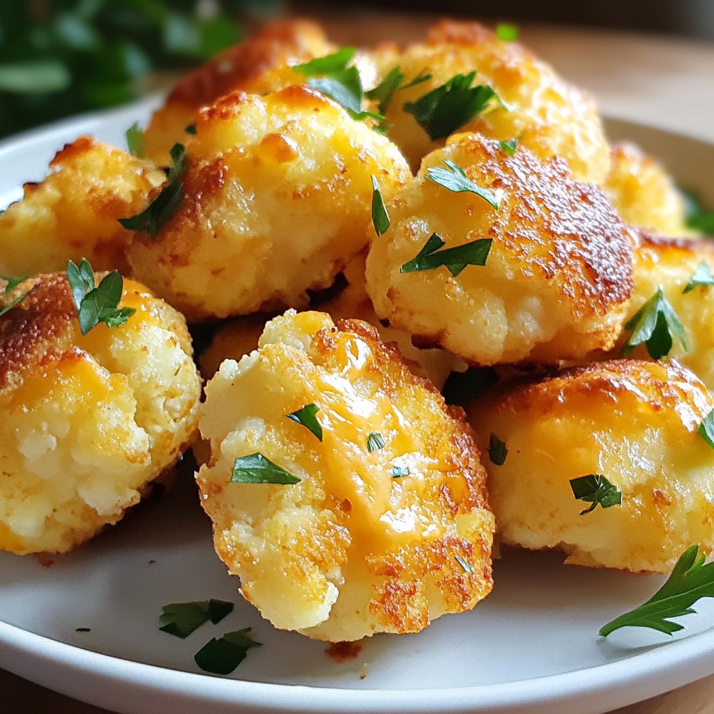 Cheesy Keto Cauliflower Bites Tasty Low-Carb Snack