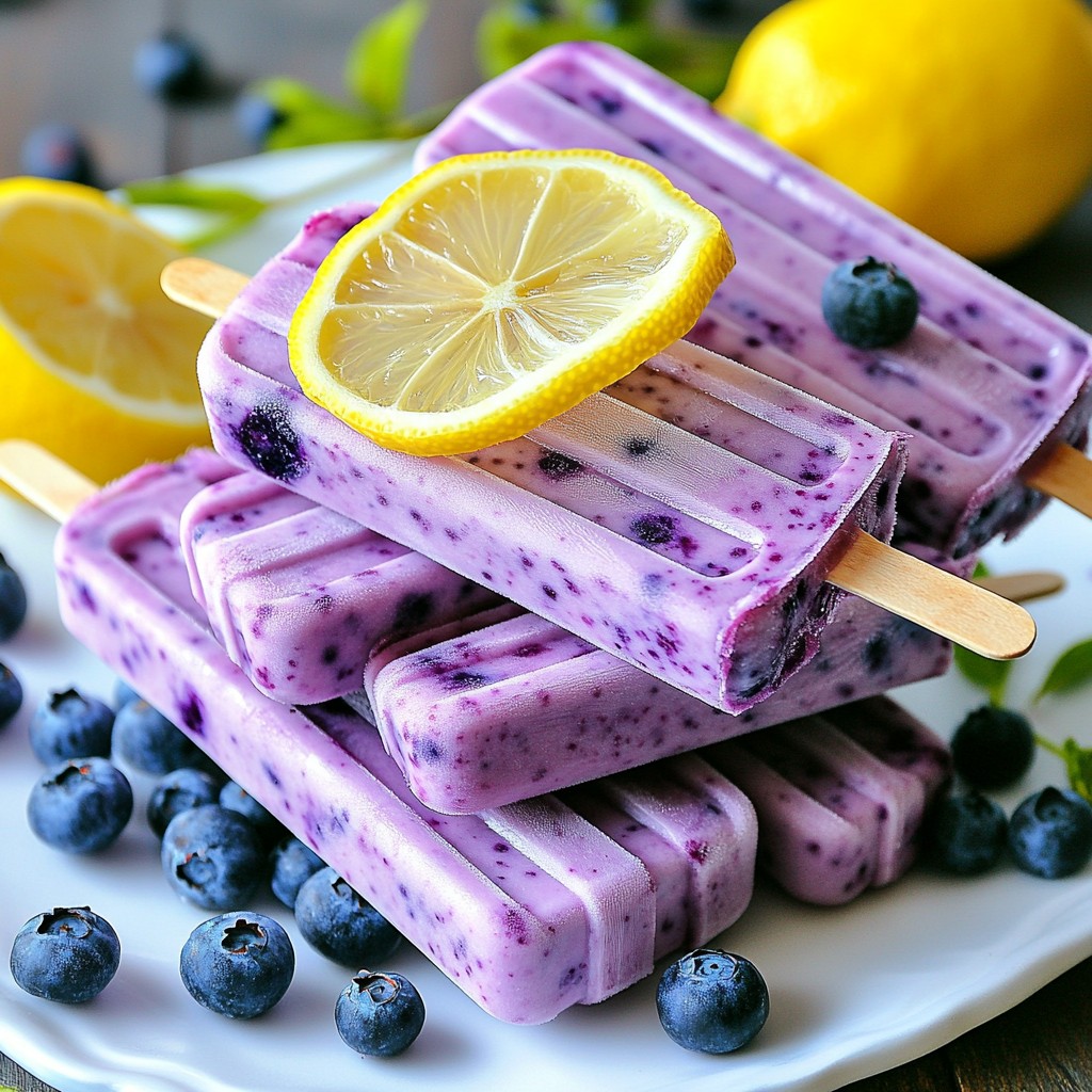 Blueberry Lemon Yogurt Popsicles Refreshing Summer Treat