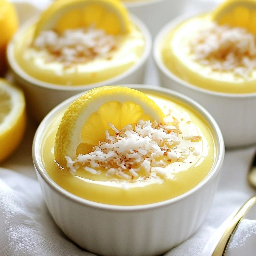 Silky Sugar-Free Lemon Coconut Pudding Delight