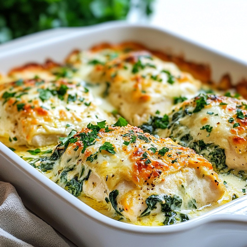 Creamy Keto Spinach Artichoke Chicken Bake Delight