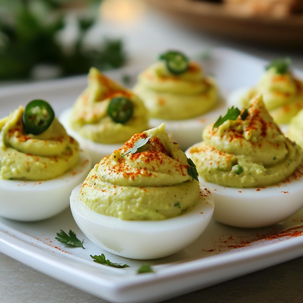 Spicy Keto Avocado Deviled Eggs Flavorful and Easy Recipe