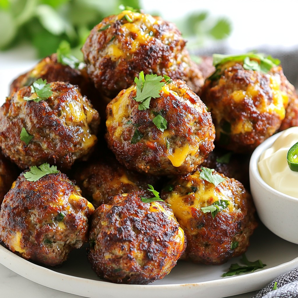 Cheesy Keto Jalapeño Meatballs Easy and Delicious Recipe