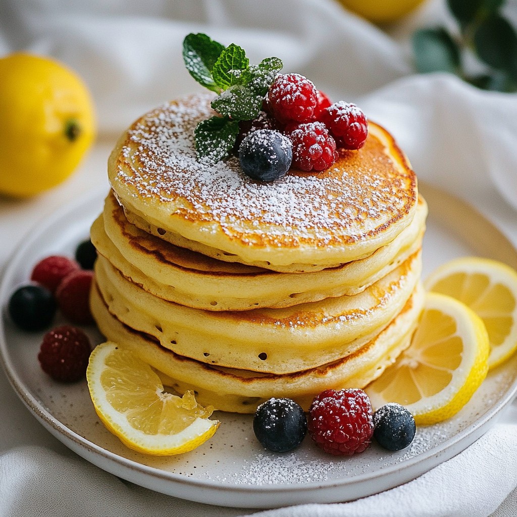 Lemon Ricotta Pancakes Fluffy and Flavorful Recipe