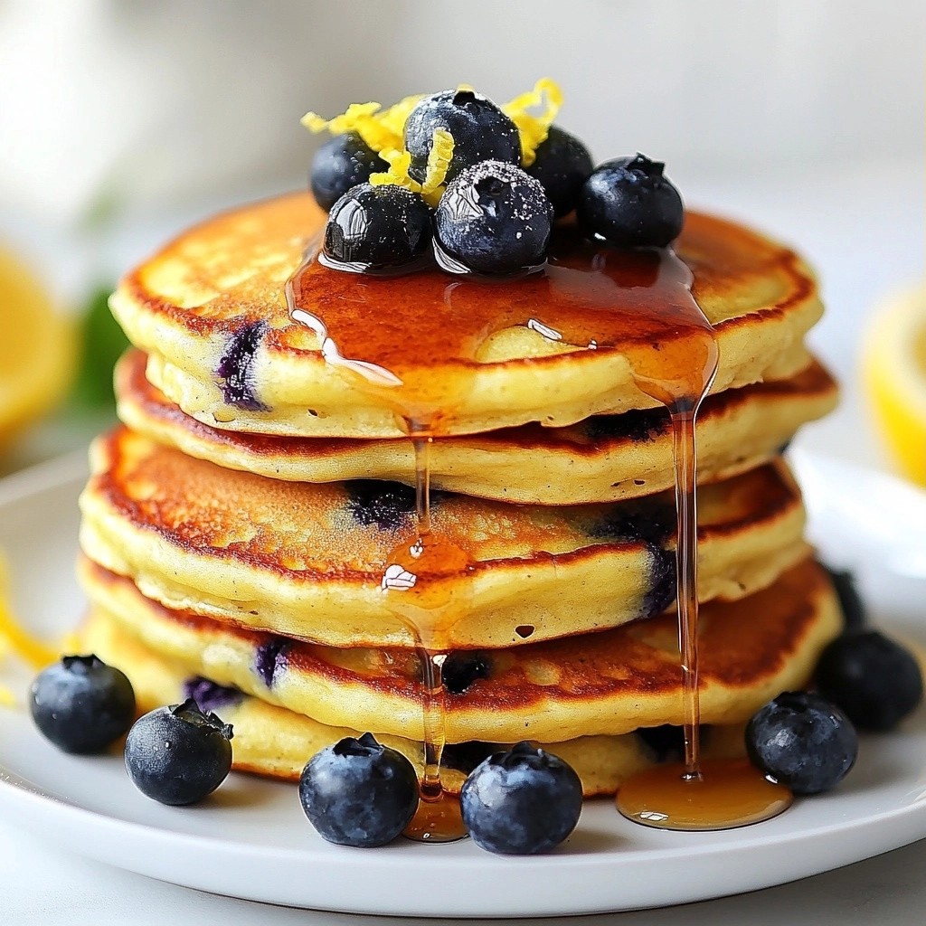 Fluffy Keto Blueberry Lemon Pancakes Recipe Delight