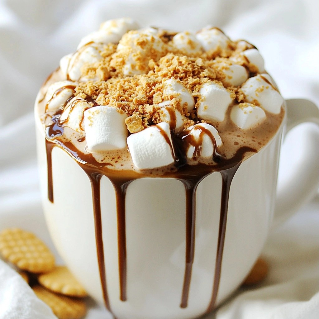 Decadent S'mores Hot Chocolate with Marshmallows Delight