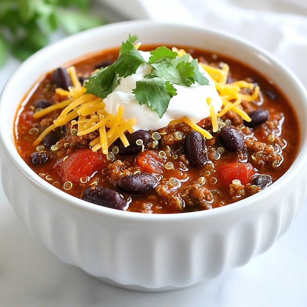 Hearty One-Pot Recipes Beef and Quinoa Chili Delight