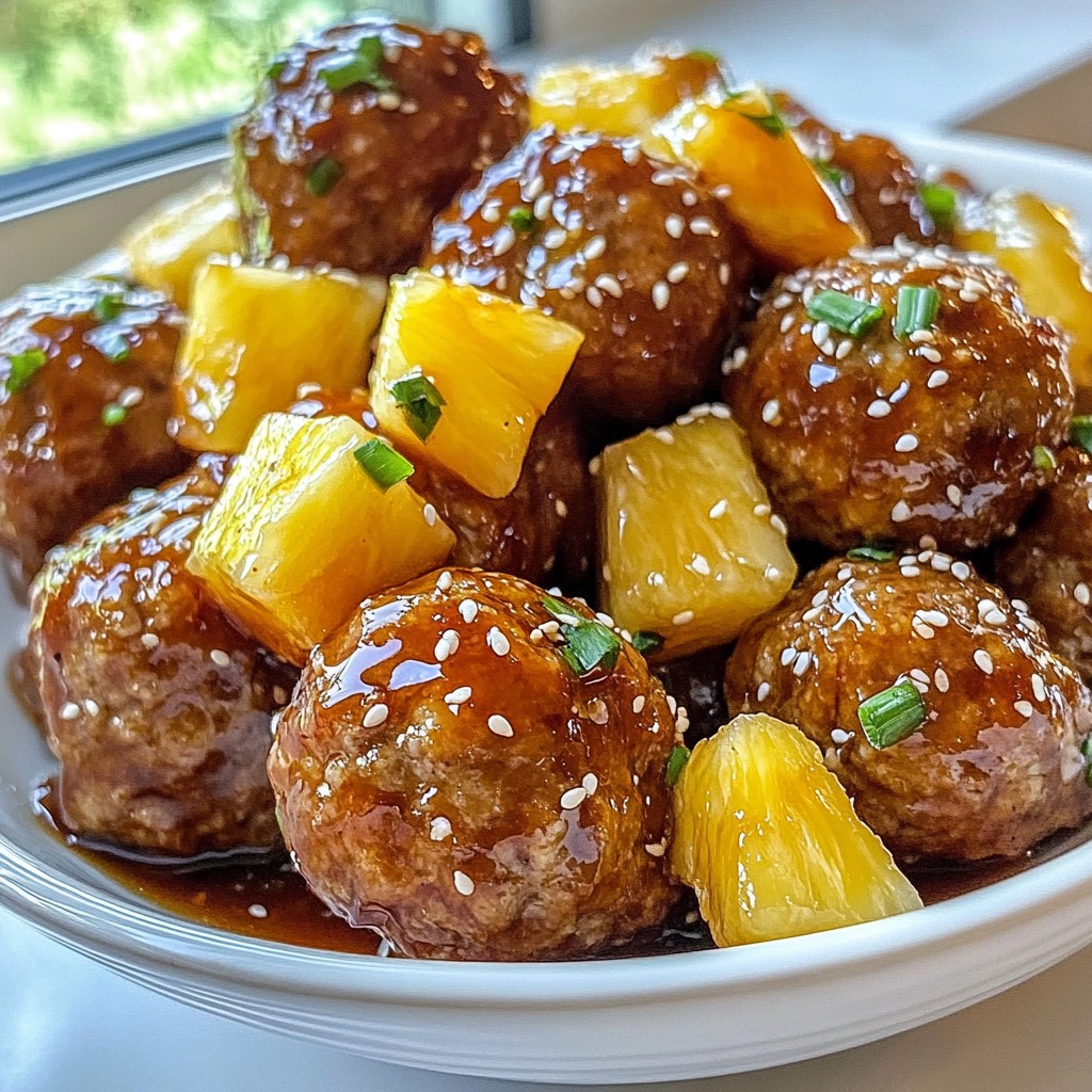 Pineapple Teriyaki Meatballs Flavorful Dinner Delight