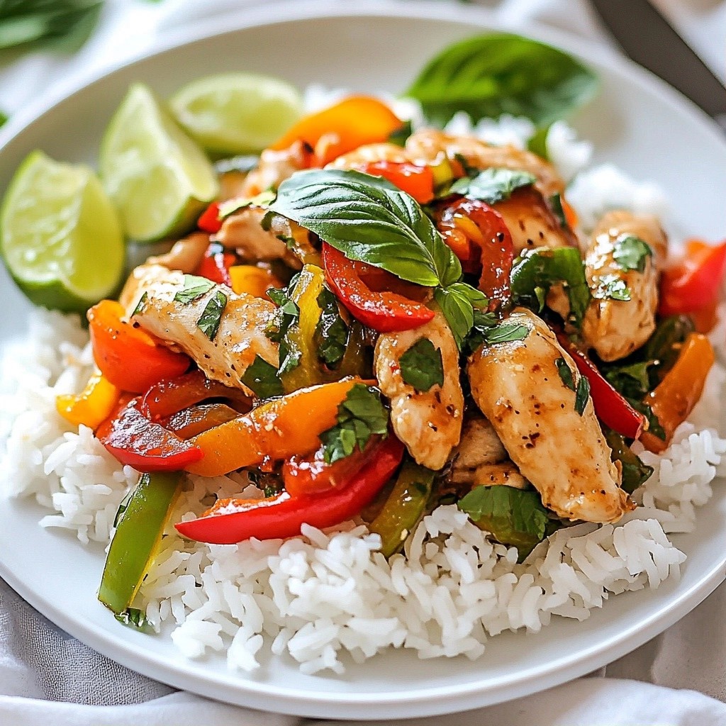 Refreshing Healthy Dinners Thai Basil Chicken Stir-Fry