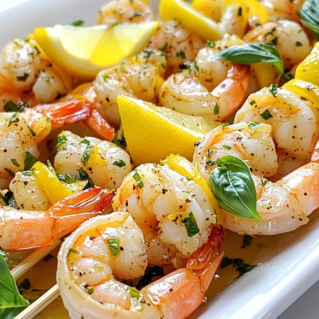 Quick Dinners Lemon Basil Shrimp Skewers Delight