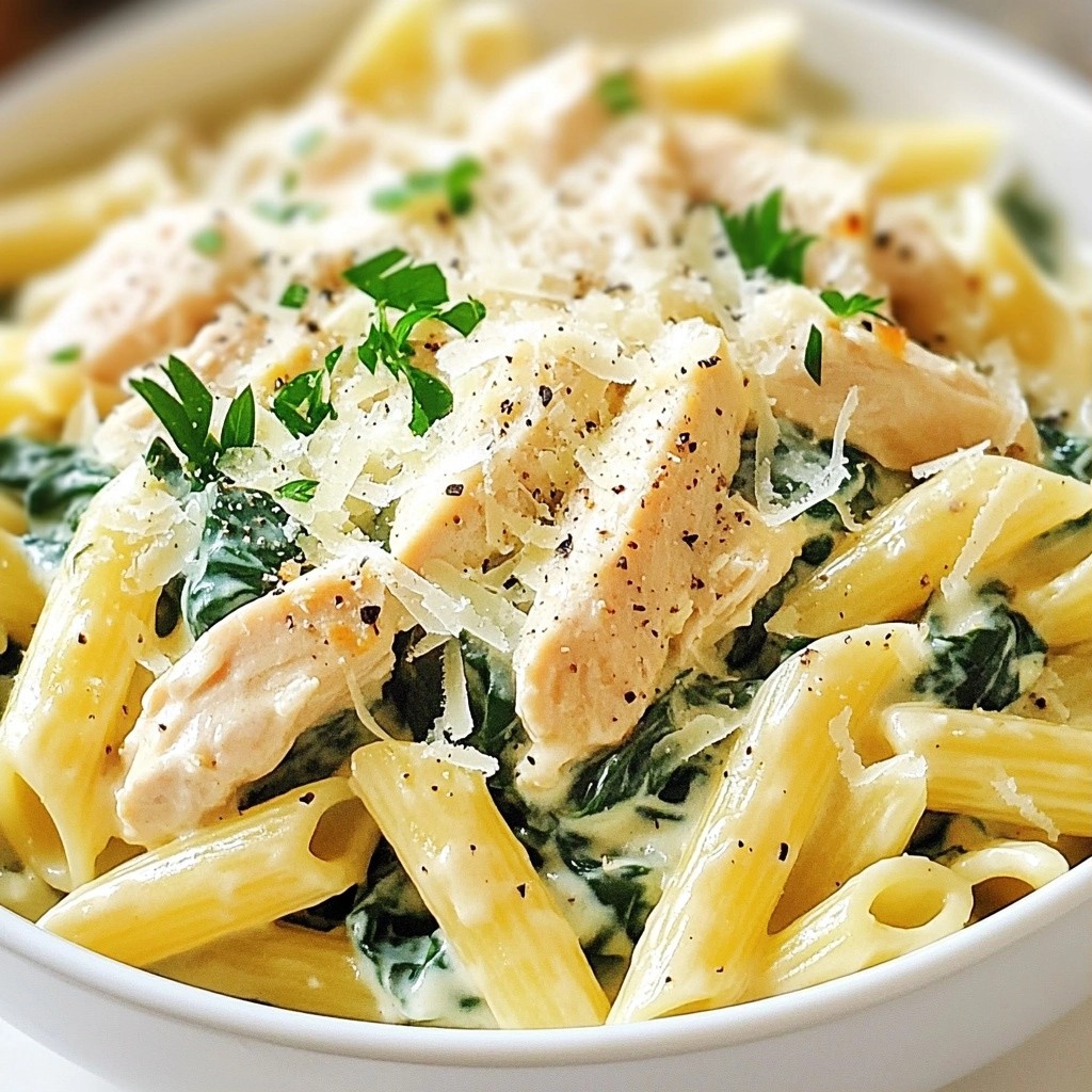 Creamy Chicken and Spinach Pasta Family Meals Delight