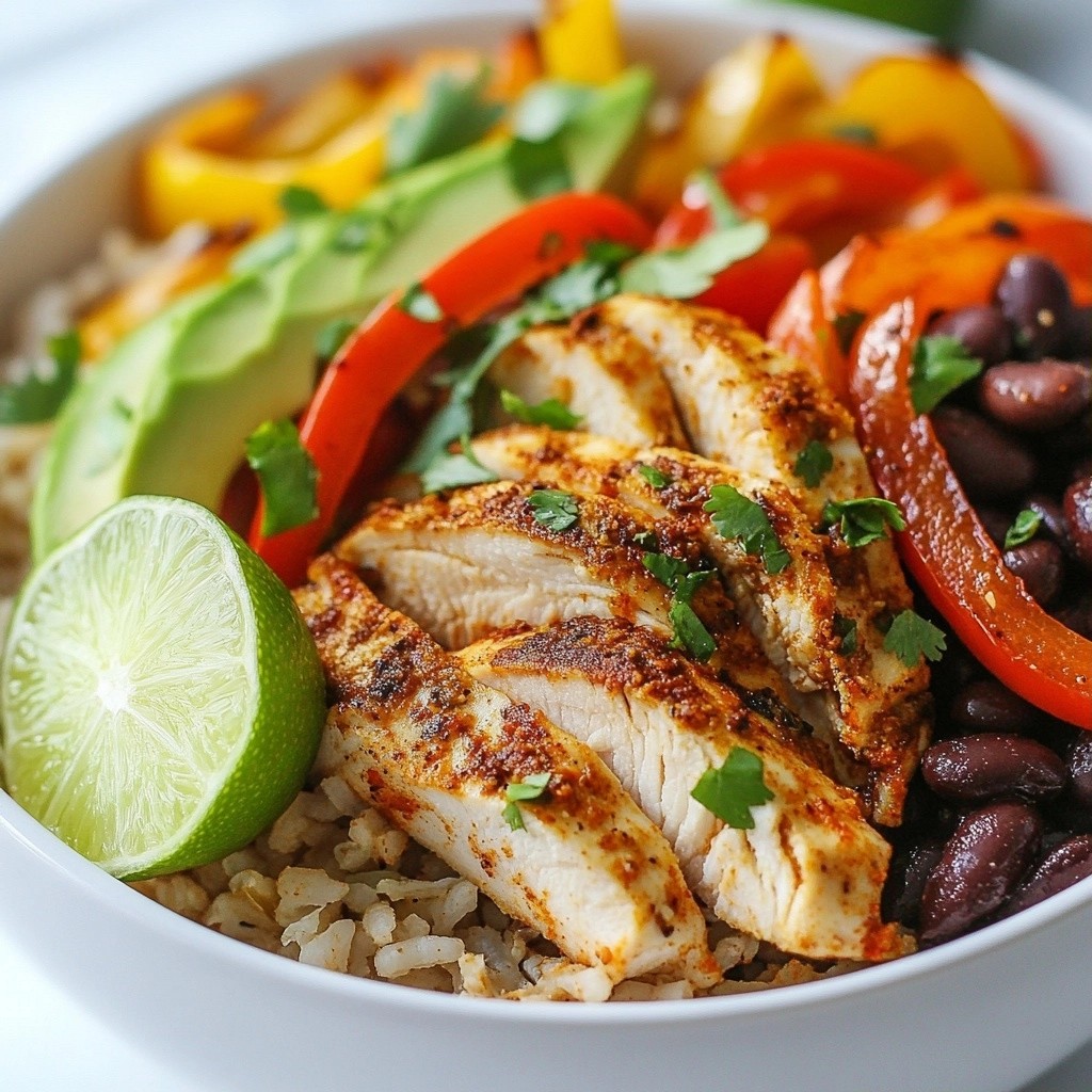 Savory Easy Meal Prep Chicken Fajita Bowls Recipe
