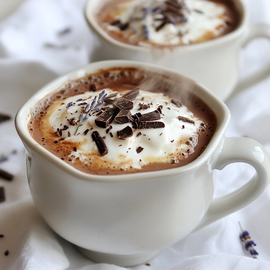Velvety Dark Chocolate Lavender Hot Cocoa Recipe