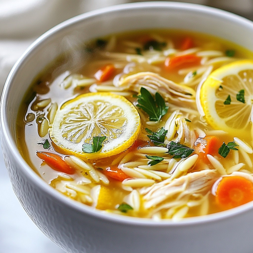 Greek Lemon Chicken Soup Flavorful and Nourishing Dish