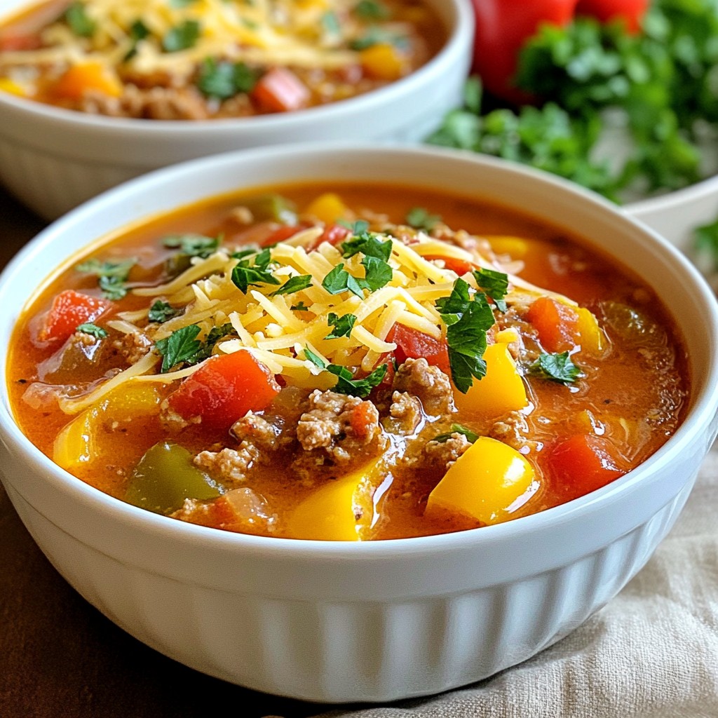 Stuffed Pepper Soup Flavorful and Hearty Meal
