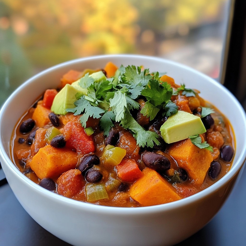 Savory Sweet Potato Black Bean Chili Simple and Healthy